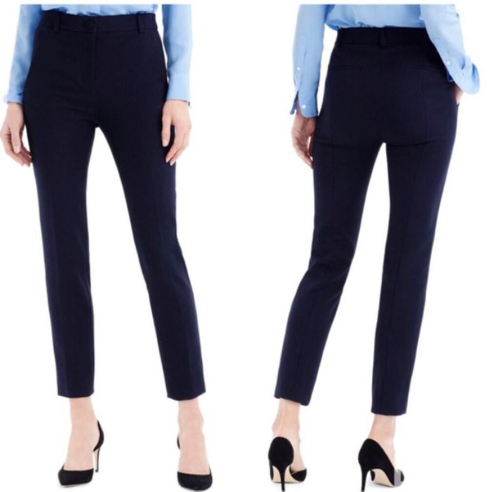 J. Crew 365 Womens Navy Cameron Pants High Rise Slant & Back Pockets Size 00P